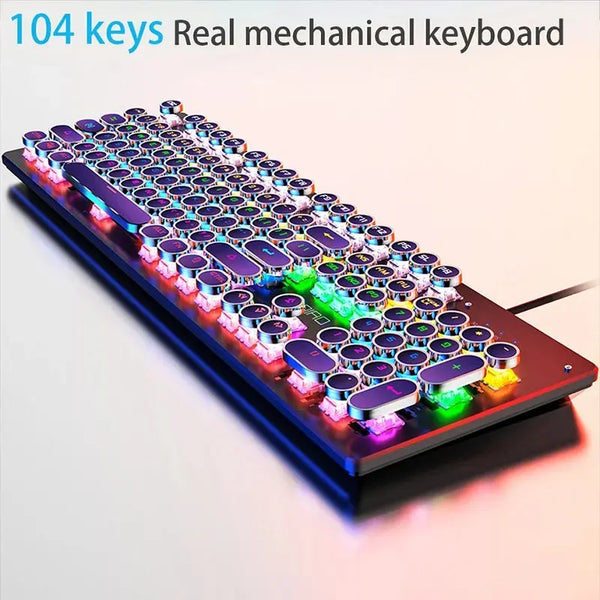 Clavier Mécanique Rétro Punk RGB 104 Touches Gadget Gourou