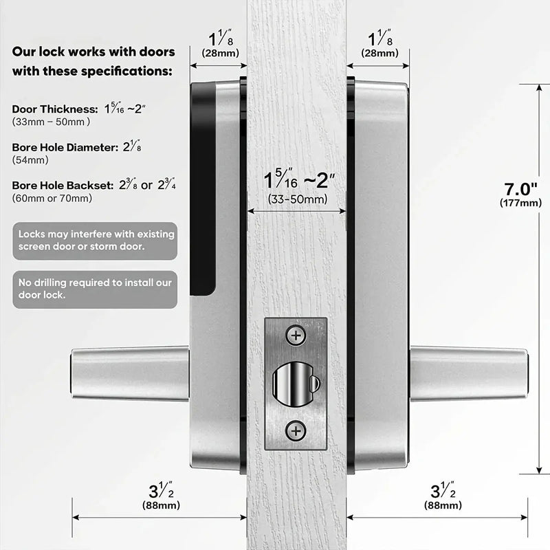 Smart Fingerprint Door Lock App Remote Control Keyless WIFI Digital Touchscreen Lock NFC IP67 Waterproof with 2 IC Cards Gadget Gourou