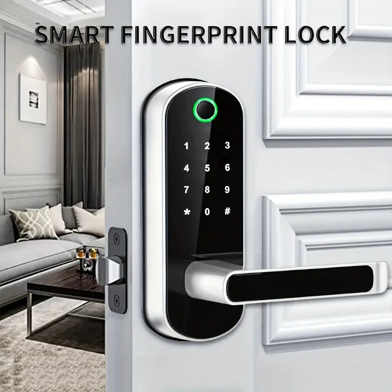 Smart Fingerprint Door Lock App Remote Control Keyless WIFI Digital Touchscreen Lock NFC IP67 Waterproof with 2 IC Cards Gadget Gourou