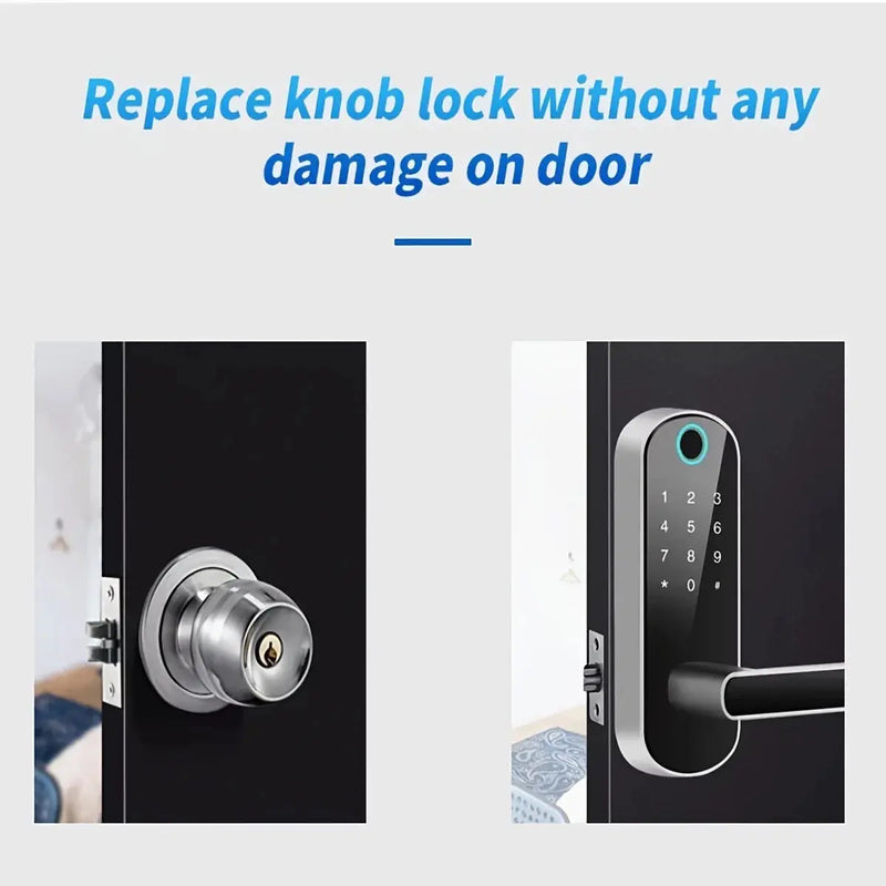 Smart Fingerprint Door Lock App Remote Control Keyless WIFI Digital Touchscreen Lock NFC IP67 Waterproof with 2 IC Cards Gadget Gourou