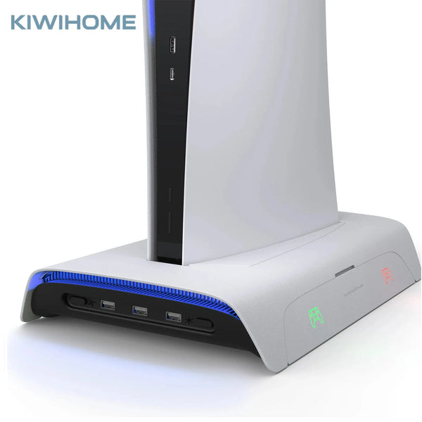 Station de Refroidissement KIWIHOME pour PS5 avec Support Vertical et Éclairage RVB - Accessoires de Jeu PlayStation 5 Gadget Gourou