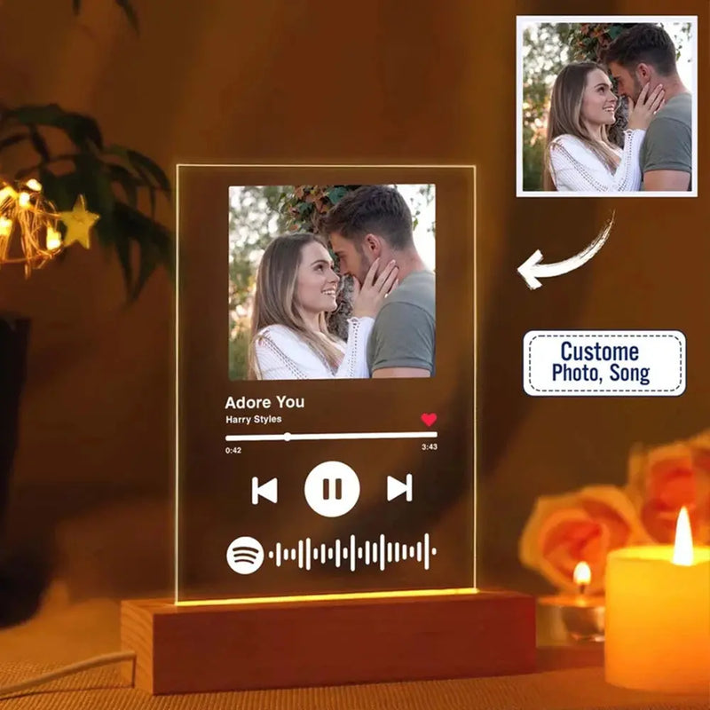 Lampe 3D personnalisée avec photo/texte pour la Saint-Valentin Gadget Gourou