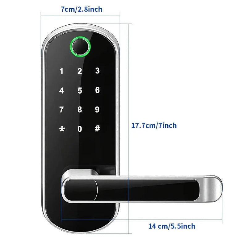 Smart Fingerprint Door Lock App Remote Control Keyless WIFI Digital Touchscreen Lock NFC IP67 Waterproof with 2 IC Cards Gadget Gourou