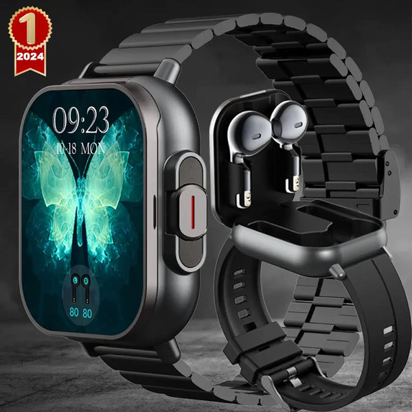 Montre intelligente de sport avec suivi GPS pour homme, Huawei, Xiaomi, casque intégré, fréquence cardiaque, appel Bluetooth, NDavid, 2.01 pouces, nouveau Gadget Gourou